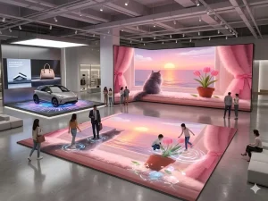 Smart Interactive LED Floor Display Screen Waterproof Floor Tile Video Wall for Entertainment and Advertising Projects