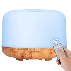 Smart LED Air Ultrasonic Cool Mist Humidifier Speaker with Aroma Diffuser Night Light 500ML Capacity for Household Hotel RV Use