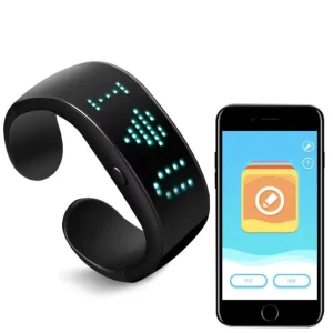 Smart LED Bangles Bracelet USB Rechargeable Custom Text Display App Control for Running Cycling for Chinese New Year Halloween