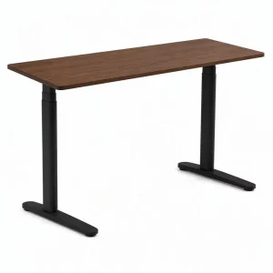 Smart LED Touch Control Height Memory Electric Standing Desk Height Adjustable 3 Stage Telescopic Column Standing Desk