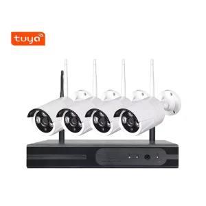 Smart Life H.265 1080P 4 Channel Wireless Cctv Home Security Camera System Wireless Wifi Nvr Kit Human Detection