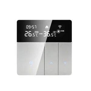 Smart Life Weekly Programmable Underfloor Heating Thermostat 3A/16A ABS & PC Material Modern Design Piano Button Type for Hotels