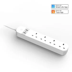 Smart Life WiFi UK Power Strip Voice Control Surge Protector Extension Socket Smart Plug Outlet with USB Charger