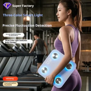 Smart Light Up Digital Body Fat Scale App SDK Compatibility Accurate Rechargeable Bathroom Scale for Customizable Body Weight