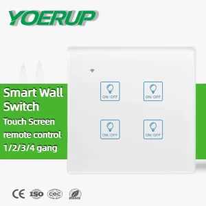 Smart Light Wall Switches Tuya Wifi Zigbee 1 2 3 4 Gang Alexa Google Home Remote Control 4gang Touch Screen Smart Wall Switch