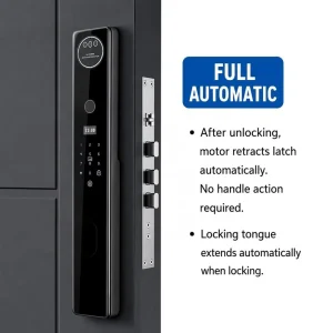 Smart Lock 3D Face Fingerprint Recognition Aluminum Alloy Keyless Cloud WiFi App Built-In Camera Stainless Steel/Brass Doors