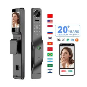Smart Lock Battery 3d Face Recognition Tuya Biometric Fingerprint Smart Door Lock with Camera and Fingerprint
