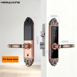 Smart Lock Fingerprint WiFi Digital Lock with Memory Card Support for Aluminum Steel & Wood Doors High Security App
