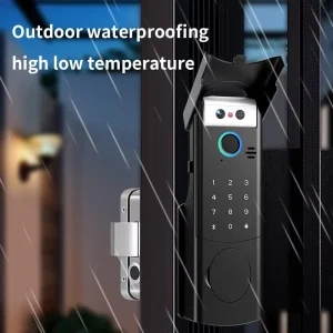 Smart Lock Home Security Electric Waterproof Door Aluminum Alloy Face Recognition Lock Digital Rim Lock for Home Door Security