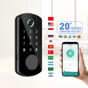 Smart Lock Keyless Entry Aluminum Door Lock Digital Password Fingerprint Electronic Door Lock with Keypad for Enabled