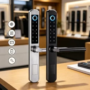 Smart Lock With Fingerprint Handle