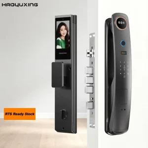 Smart Lock with Fingerprint Unlock Cloud Storage Wood Door Compatible Tuya App Controlled Multiple Unlock Methods