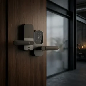 Smart Locks Network Electric Digital Fingerprint Password Lever Handle Card Access for Wood Home Aluminum Doors