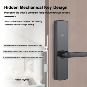 Smart Locks for Front Door with Biometric Card & Key Unlock WiFi Compatible App Control
