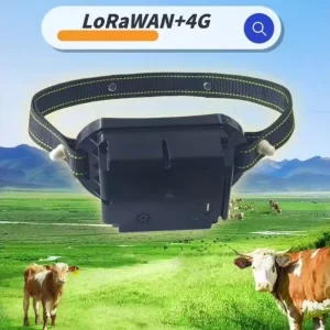 Smart Lorawan+4G Model 805 Cow Sheep Solar Powered IP67 GPS Locator Temperature Humidity Measurement Beidou WiFi Positioning
