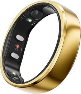 Smart Magnetic Charging Ring Health Fitness Activity Tracker with App Control Sleep Heart Rate Tracker Durable Alloy Case