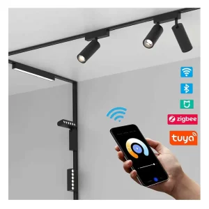 Smart Magnetic Led Track Light 2.4G Infrared Ray Intelligent Remote Controller Magnetic Track Light System For Indoor Lighting
