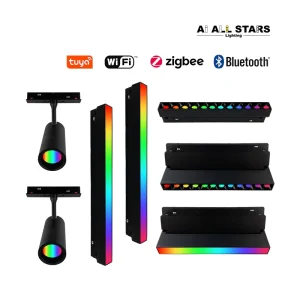 Smart Magnetic Track Light Factory Price Tuya RGB RGBW RGBCW Controls Adjusts Magnetic Track Lights Lighting Fixtures