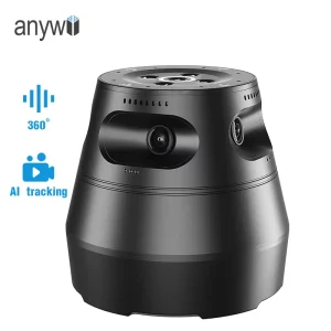 Smart Meeting Room Camera 360 Video Conferencing System with 1080P Resolution 8 Mic Array AI Auto Tracking EPTZ Plug Play