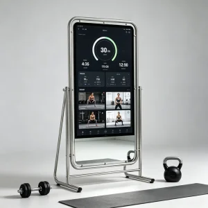 Smart Mirror LED Display Bluetooth Wi-Fi Connectivity Floor/Wall Mounting 1 Year Warranty Customizable Material Mirror Shape