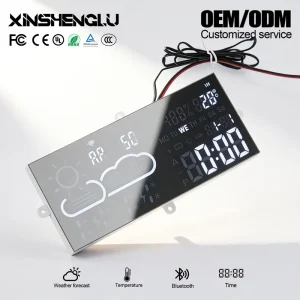 Smart Mirror Weather Sensor Switch WiFi Touch Control Temp Humidity for Bathroom Mirror for Home Automation System