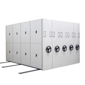 Smart Mobile Compact Shelving with Touch Screen Control High Density Electric Movable Archive Shelving System