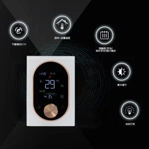 Smart Modern Room Thermostat with Thermostatic Mixing Valve and Flexible WiFi Knob for Baseboard Heaters 110-230V