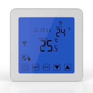Smart Modern WiFi 3A Programmable Floor Heating Thermostat 220V LCD Boiler Thermostat for Home Hotel Room Use PC Material