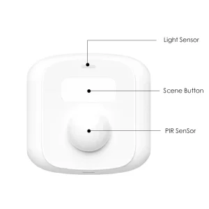 Smart Motion Sensor PIR Technology Capable Detecting People Pets WiFi Zigbee Tuya Including Scene Button for Alarm Systems