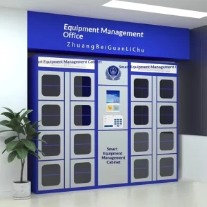 Smart Networked Security Equipment Cabinet RFID Facial Recognition Barcode Card Swipe Access Single-Person Single-Cabinet Rust