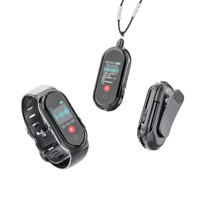 Smart NotePin AI Recorder Bracelet 3in1 Voice Recorder 256 Languages Real-Time Text Conversion Summary Translation 128GB WAV