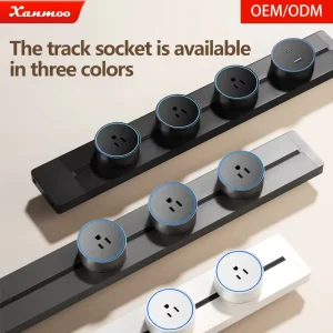 Smart Office Kitchen Track System 8000W 32A Rated Current Multi Functional Electric Power Socket American Standard Track Socket