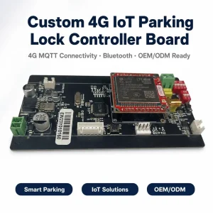 Smart Parking System Controller, 4G IoT MQTT Parking Lock Control Board with Ultrasonic & Ground Loop Vehicle Detection