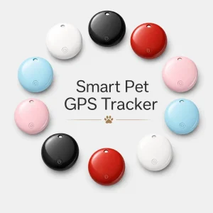 Smart Pet GPS Tracker & Anti-Lost Locator, Waterproof Mini Dog Tracker Compatible with Apple Find My (iOS) & Android