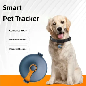 Smart Pet Tracker Magnetic Charging Compact Precise Positioning Anti Lost GPS Locator for Dog Cat Collar Safety Tracking Device