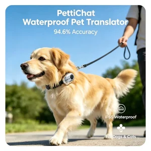 Smart Pet Voice Translator Device Bluetooth CE FCC ROHS 1.2s Fast Translation AI Powered 94.6% IP65 Waterproof 20h