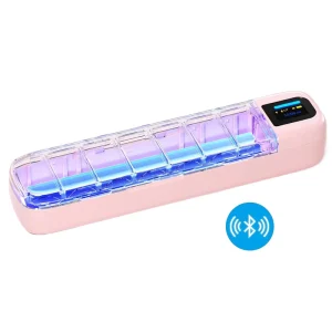 Smart Pill Organizer with Alarm & App Bluetooth Weekly Pill Box Once a Day 7 Day Pill Case for Travel Medicine Storage Box