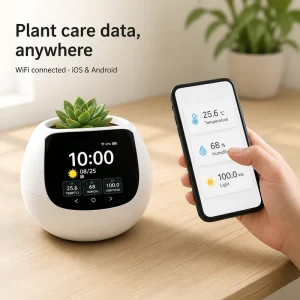 Smart Plant Monitor with LCD Display for Home Indoor Plants