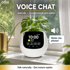 Smart Plant Sensor Temperature Humidity Light Lux Water Level Monitor WiFi for Indoor Plants Houseplants Home Garden
