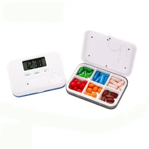Smart Pocket Health Care Electronic 6 Compartments Pill Box with Alarm Timer Smart Pill Reminder Dispenser
