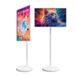 Smart Portable 24 Inch Screen Interactive Displays Touch Screen LED Smart Portable Free Standing Mobile Wireless for Home Office