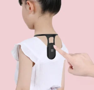 Smart Posture Corrector for Kids Neck Hanging Vibration Reminder LCD Display Sitting Back Support Trainer