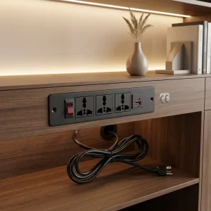 Smart Power Furniture USB Pneumatic CE Pulling Pop up Kitchen Office Furniture Multimedia