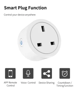 Smart Power Strip Socket Mini WiFi Smart Plug 16A UK Alexa & Google Home Compatible Remote Control Android Bar Flip