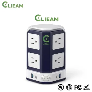 Smart Power Tower US Plug, 8 Outlets with PD 20W USB C Fast Charger for Home and Office
