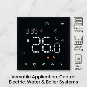 Smart Programmable Room Thermostat for Home Hvac Systems LED Display for Underfloor Heating Pump Control