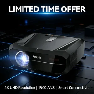 Smart Projector Android 11 1900ANSI Native 1080p Support 4K 20W*2 Speakers TOF Auto Focus 4D Keystone