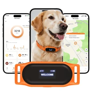 Smart Real-time Health Monitoring Waterproof Pet Locator Electronic Nameplates Anti-lost GPS Tracker for Dogs Cats 4G IP67 32nb
