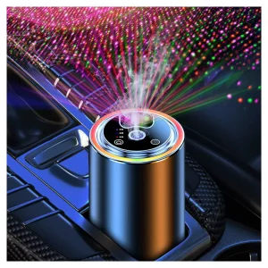 Smart Rechargeable USB Portable Car Start & Stop Ultrasonic Air Freshener Aromatic Diffuser for Outdoor Use