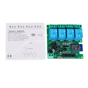 Smart Relay Module WiFi Switch Home Automation 4CH 12V 7 32V AC 220V RF433Mhz Remote Control Light Switch Works With Tuya Alexa